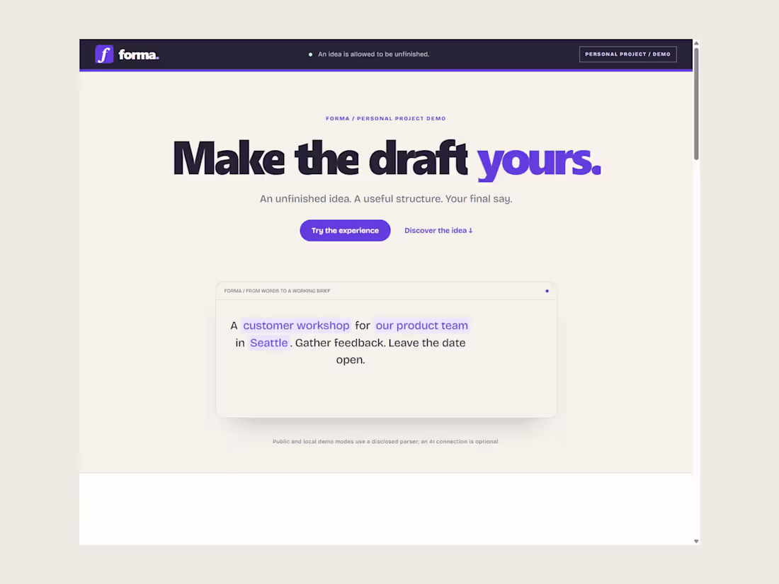 Cover image for Forma — AI-Assisted Product Intake Workflow