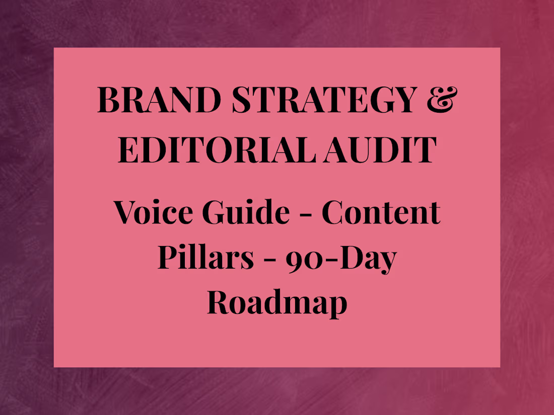 Cover image for Brand Strategy & Editorial Audit