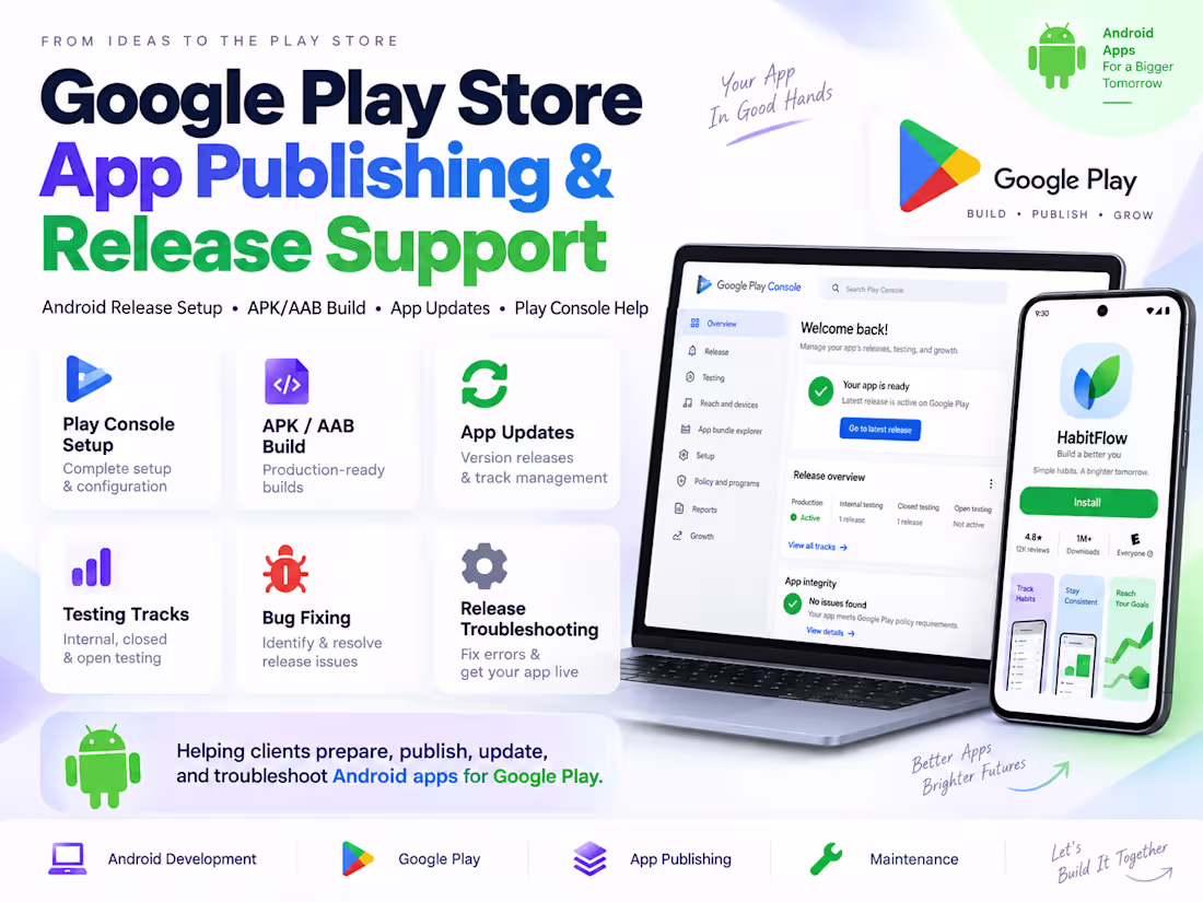 Cover image for Google Play Store App Publishing & Release Support