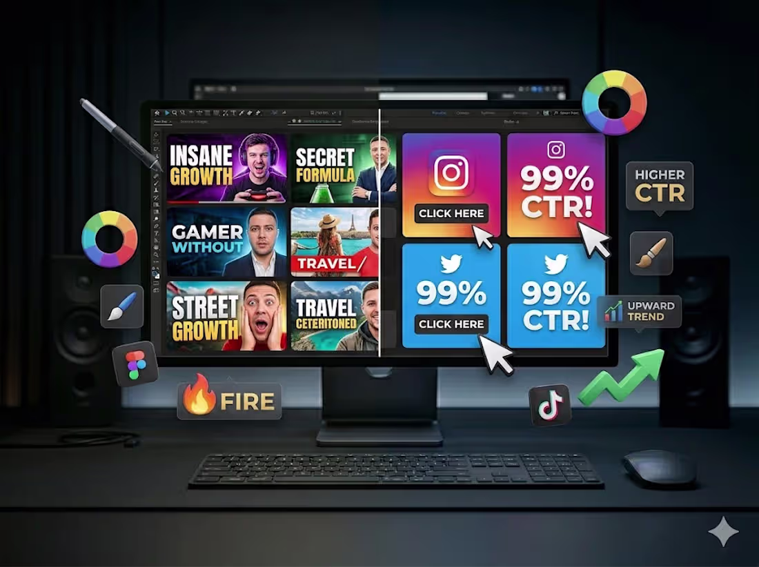 Cover image for Thumbnail & Social Media Creative Design