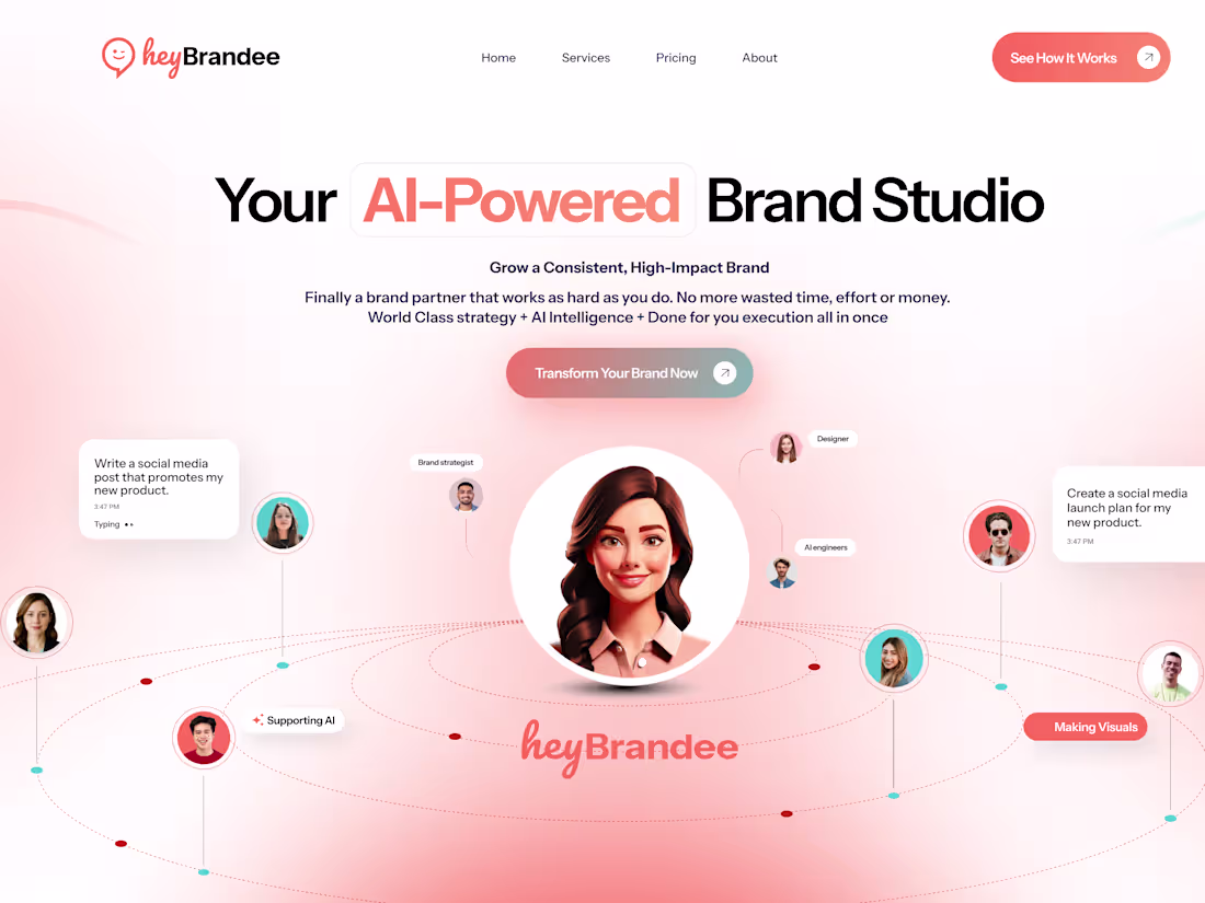 Cover image for HeyBrandee (SaaS) Website Redesign & Build