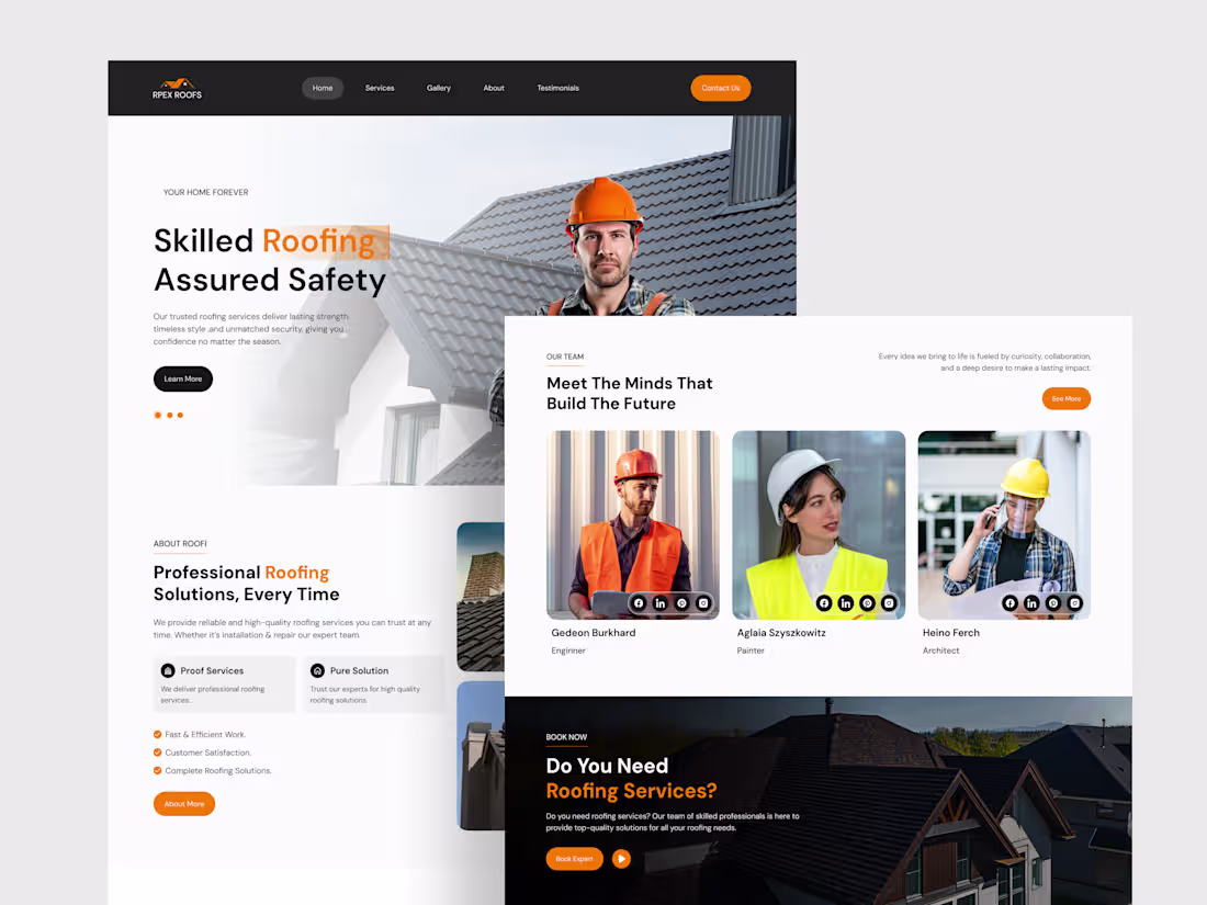 Cover image for Roofing landing page Website Design