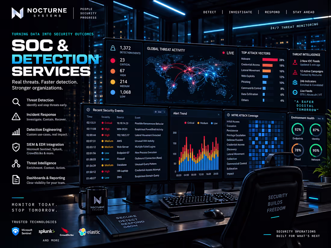 Cover image for I will build and improve your SOC detection & monitoring