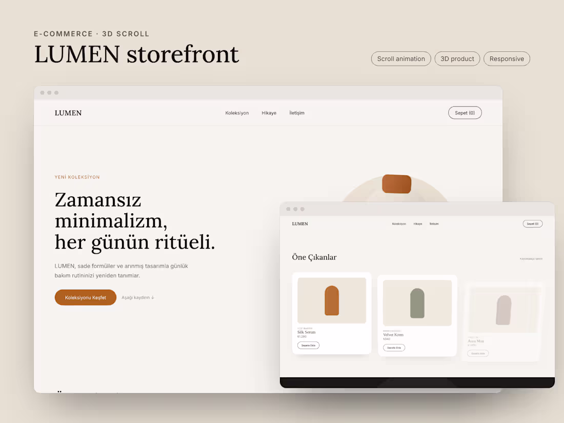 Cover image for LUMEN is a minimal e-commerce