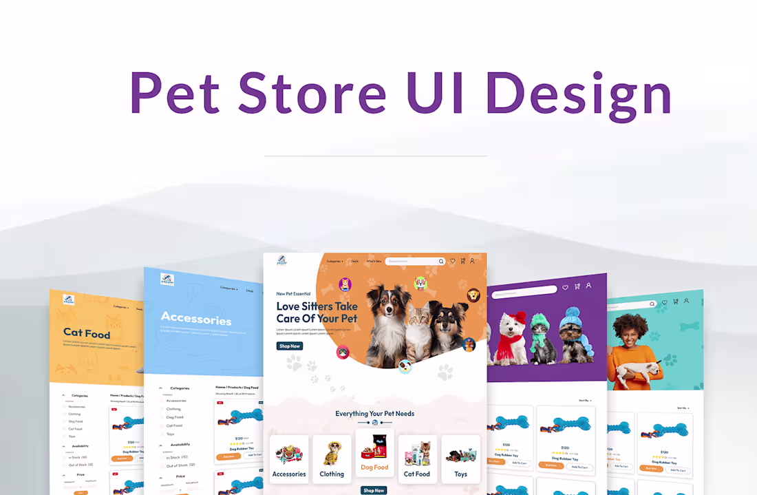 Cover image for Pet Store UI Design