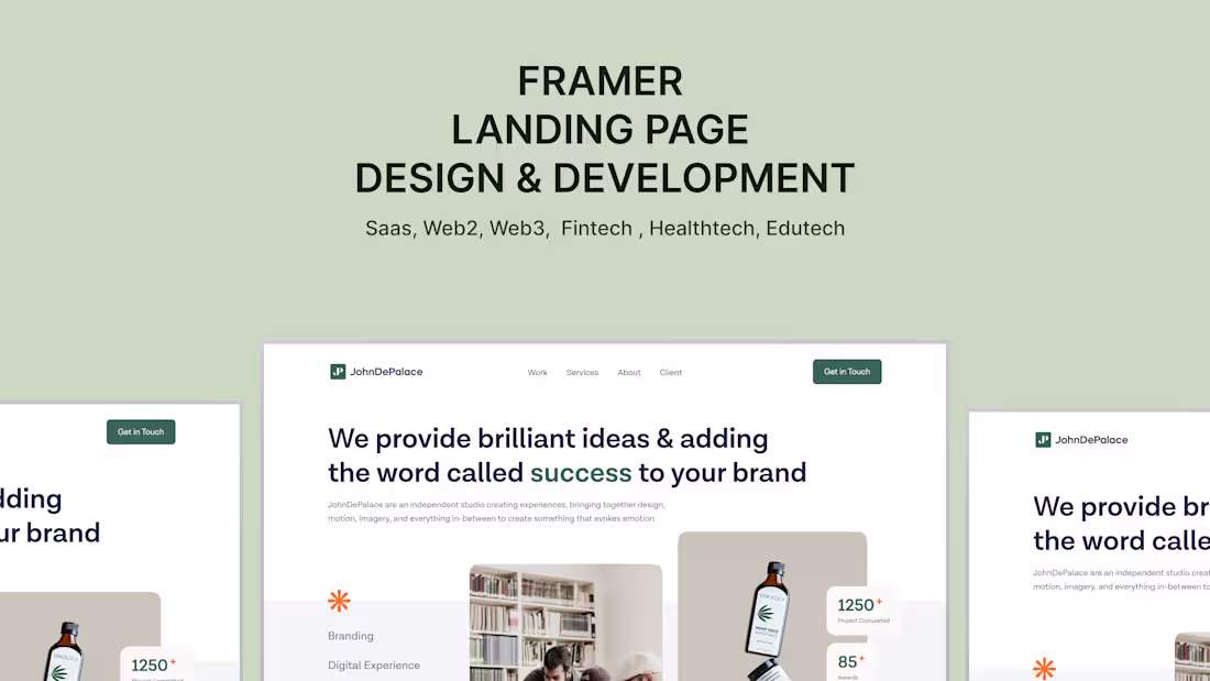 Cover image for Framer Landing Page Website 