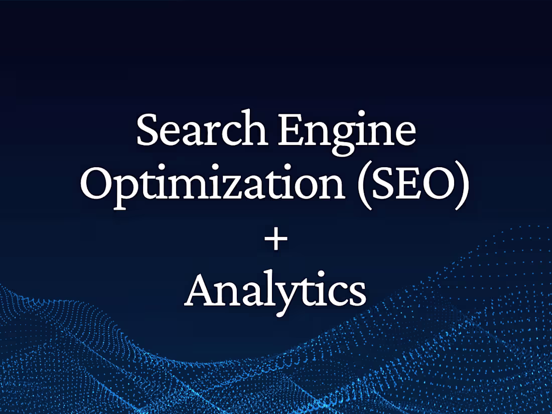 Cover image for SEO & Analytics