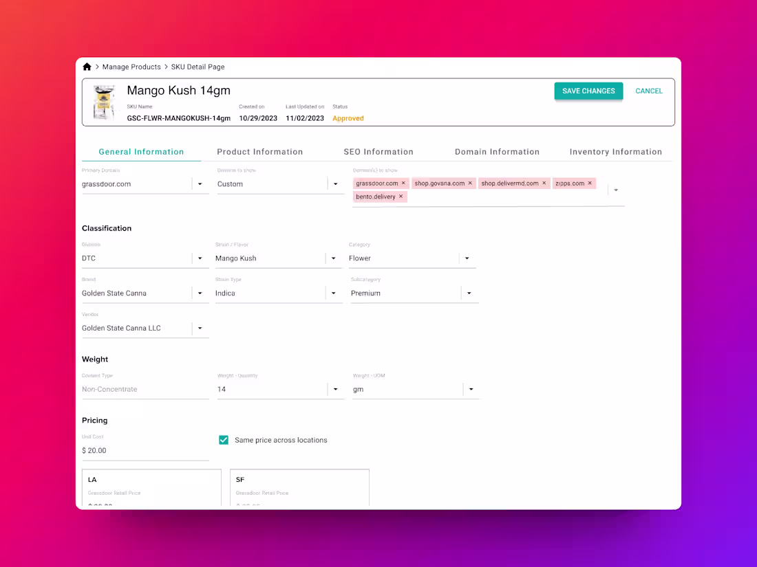 Cover image for SKU Management module redesign (B2B SaaS project)