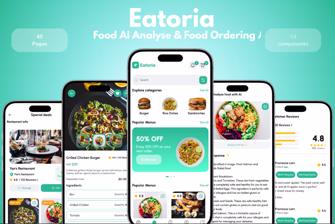Cover image for Eatoria – Full 3-in-1 AI