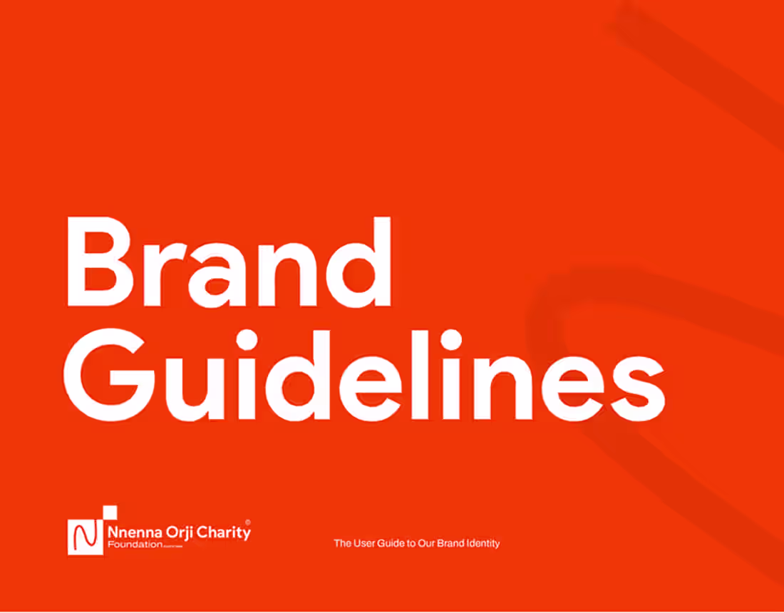 Cover image for Brand Guide for Nnenna Orji Charity Foundation- NOCF