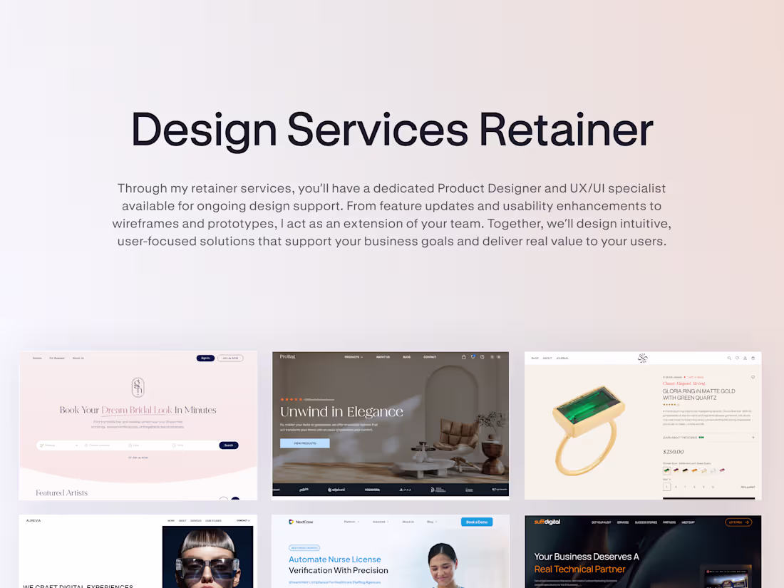Cover image for Design Services - Retainer