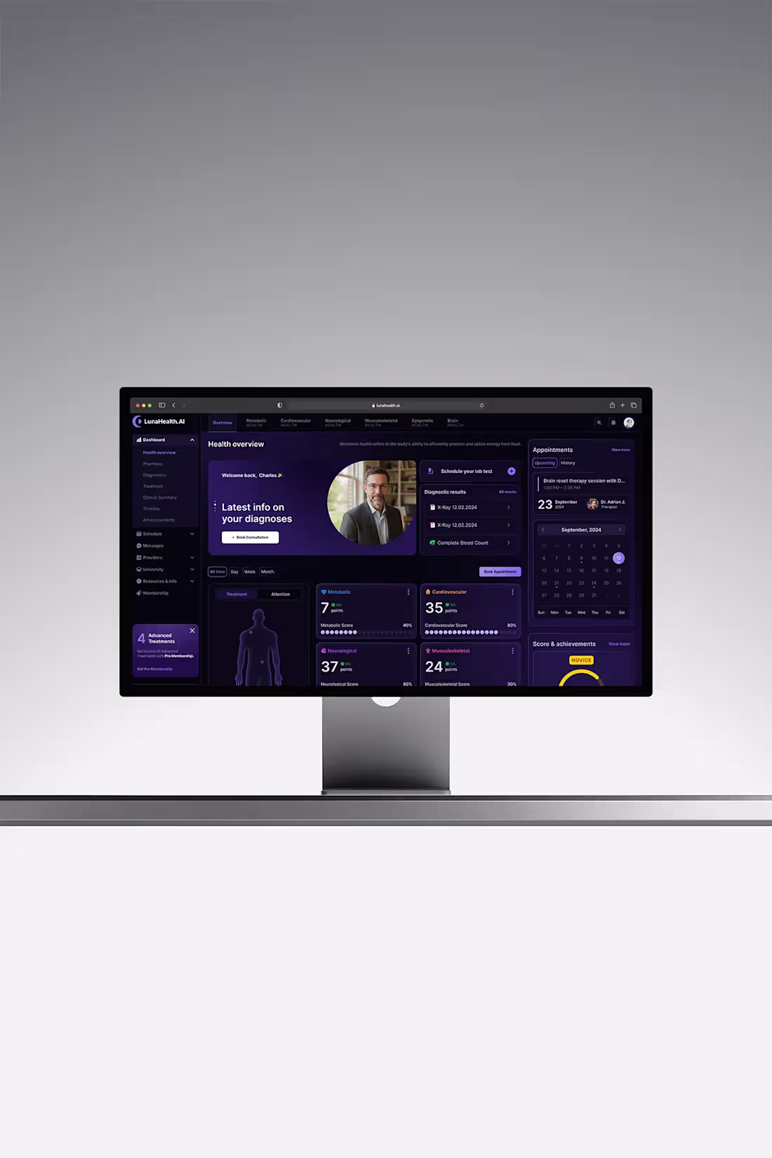 Cover image for Luna Health AI — Six Health Domains, One Dashboard