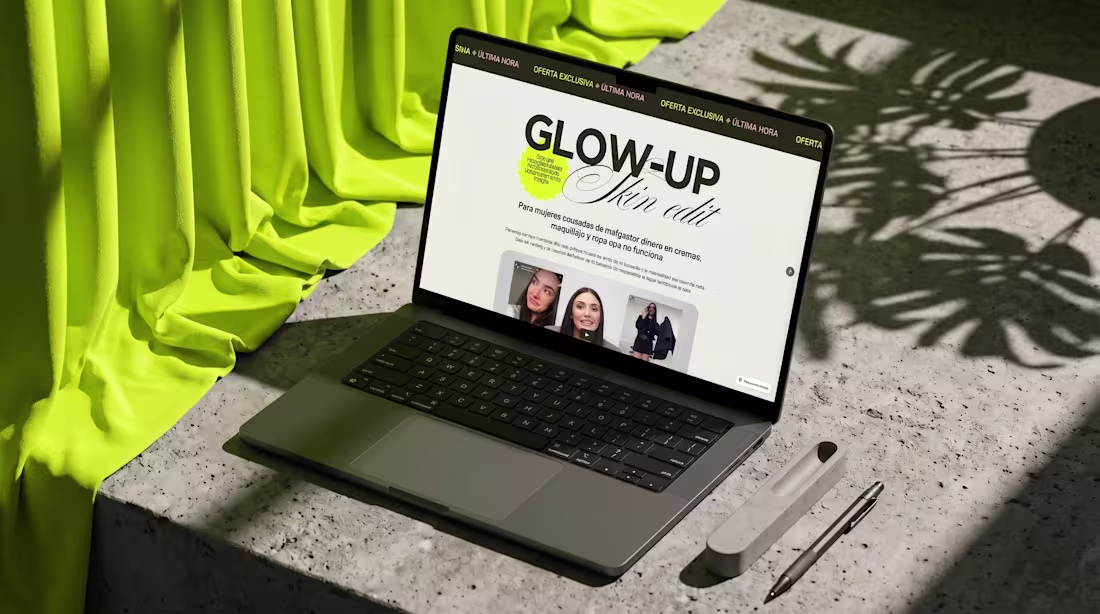Cover image for Brand Identity & Sales Page for Glow-Up Skin Edit