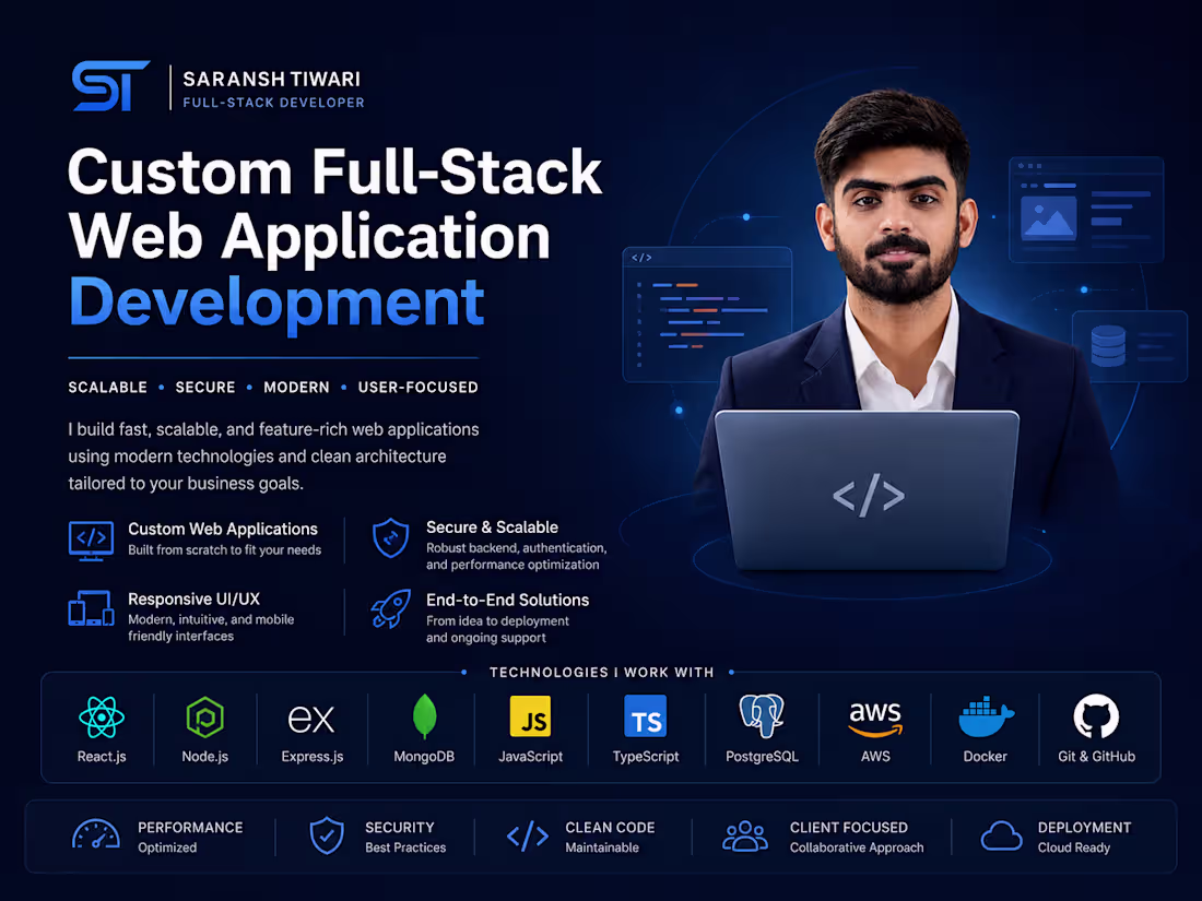 Cover image for Custom Full-Stack Web Application Development