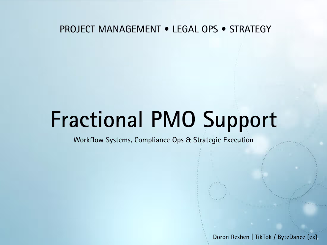 Cover image for Fractional PMO | Strategic Ops & Compliance Workflow Setup