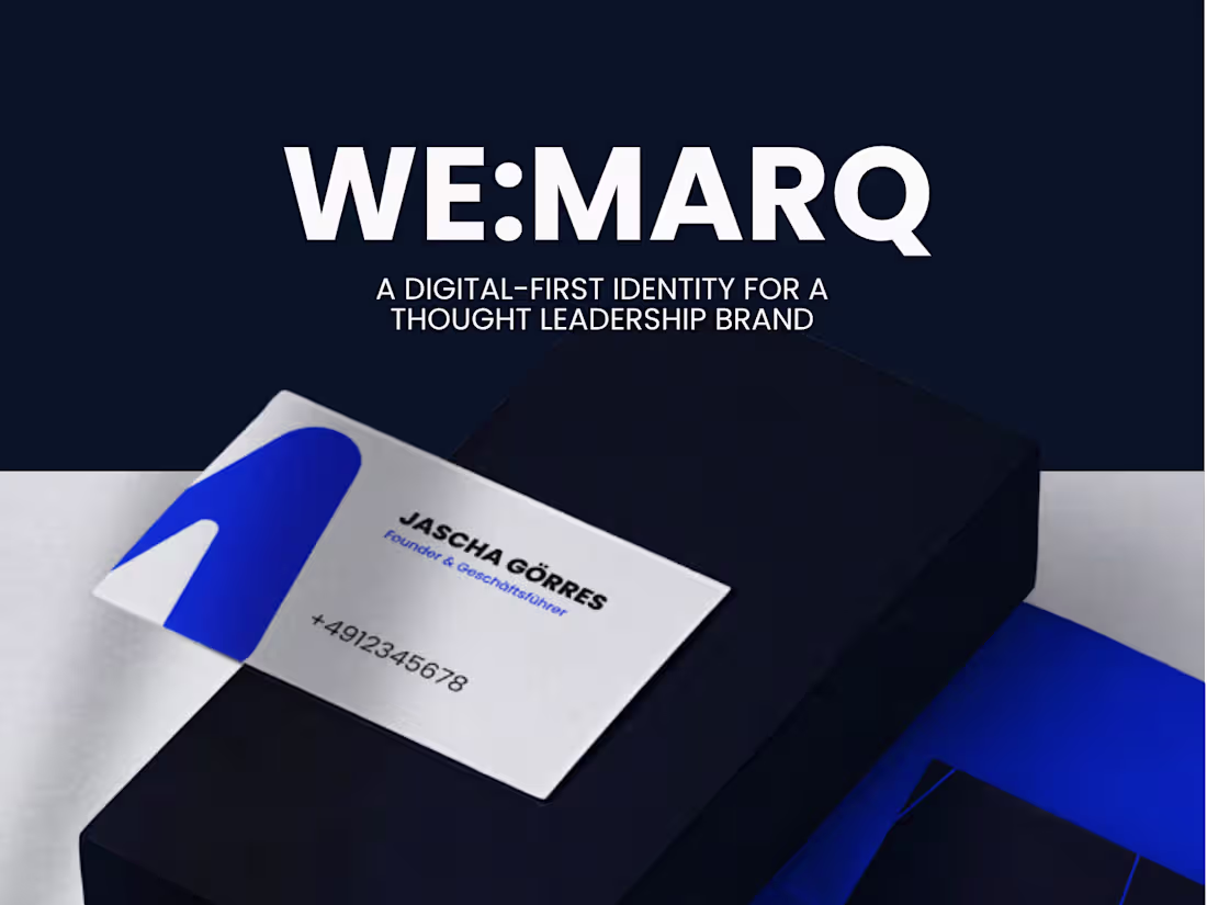 Cover image for WE:MARQ — Brand Identity for a B2B Personal Branding Agency