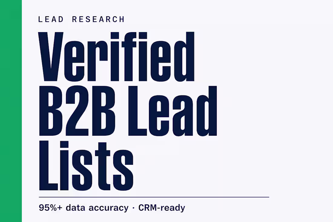 Cover image for Targeted B2B Lead List — 100 Verified Decision-Maker Contacts