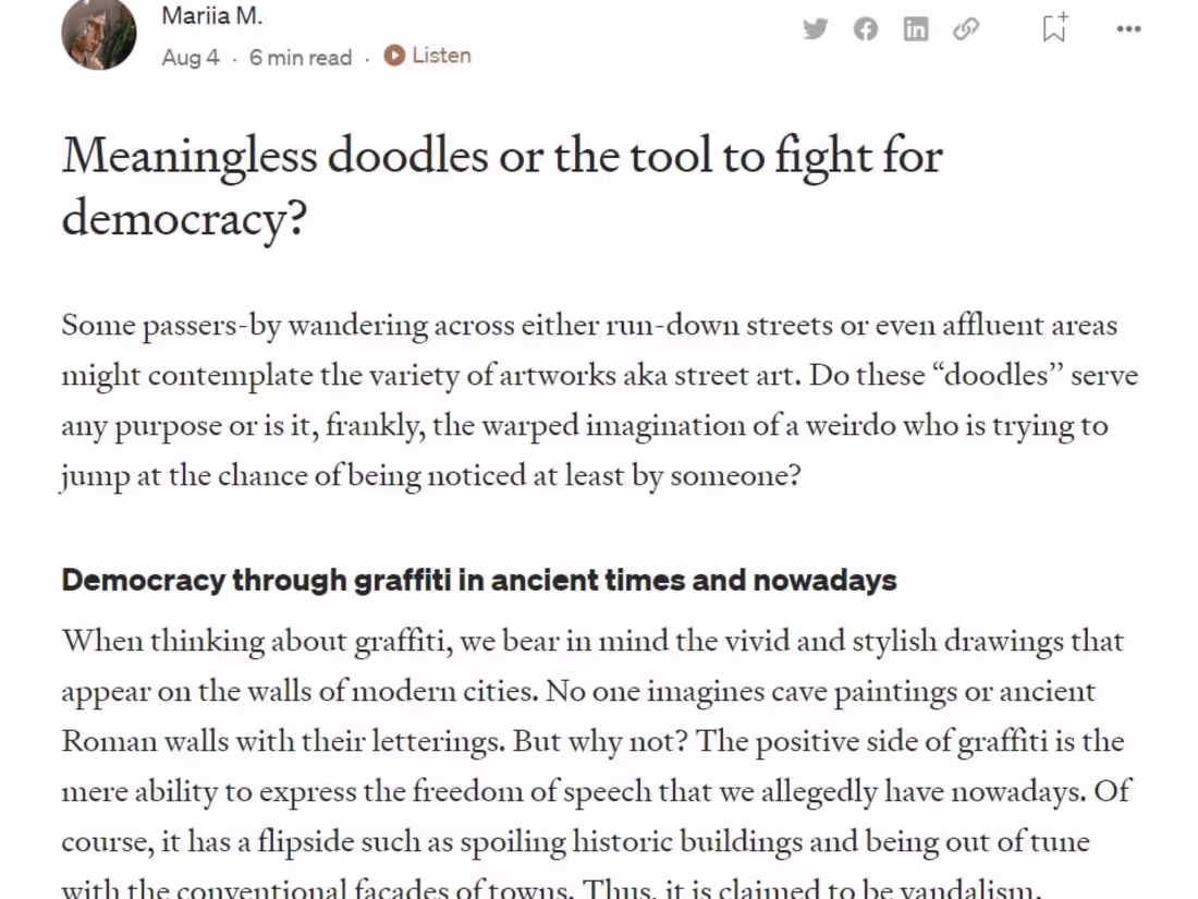 Cover image for Meaningless doodles or the tool to fight for democracy?