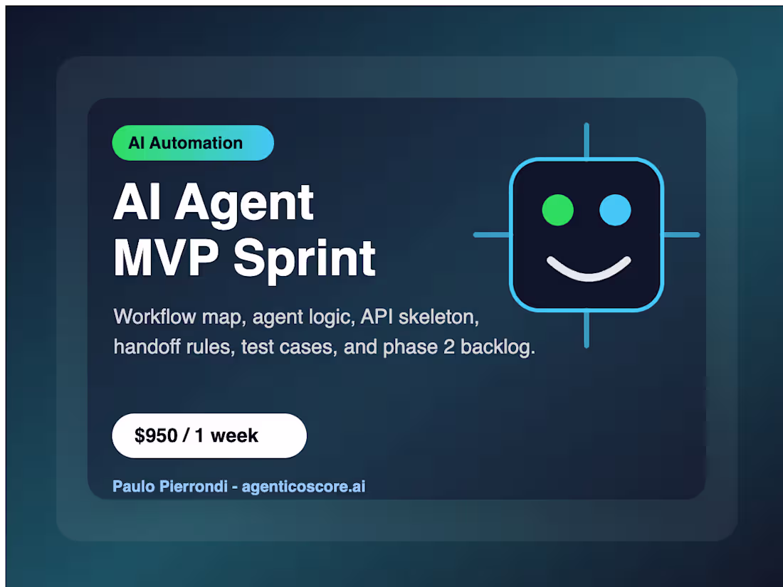 Cover image for AI Agent MVP Sprint