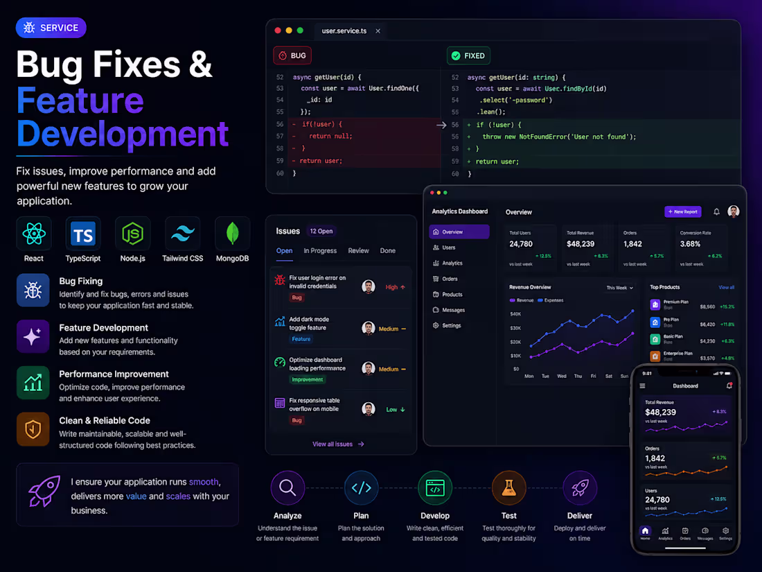 Cover image for Bug Fixes & Feature Development
