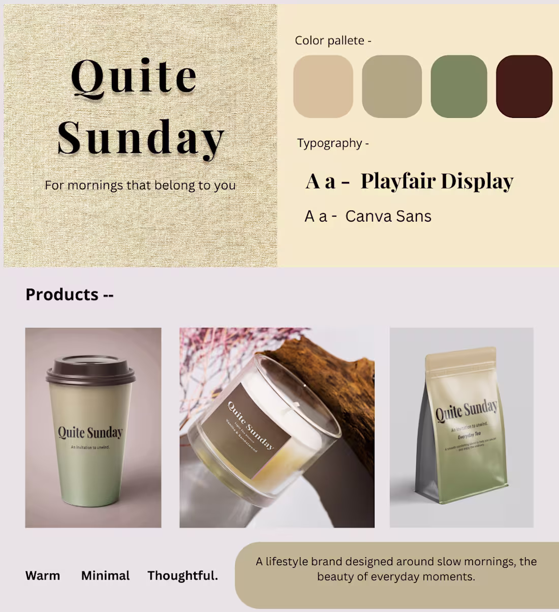 Cover image for Brand Identity Development for Quite Sunday