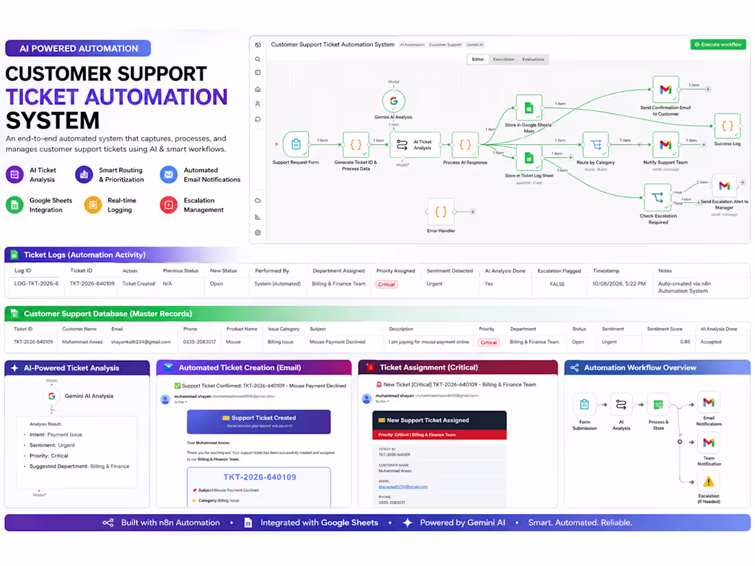 Cover image for Custom Autonomous AI Agents & n8n Workflow Architecture