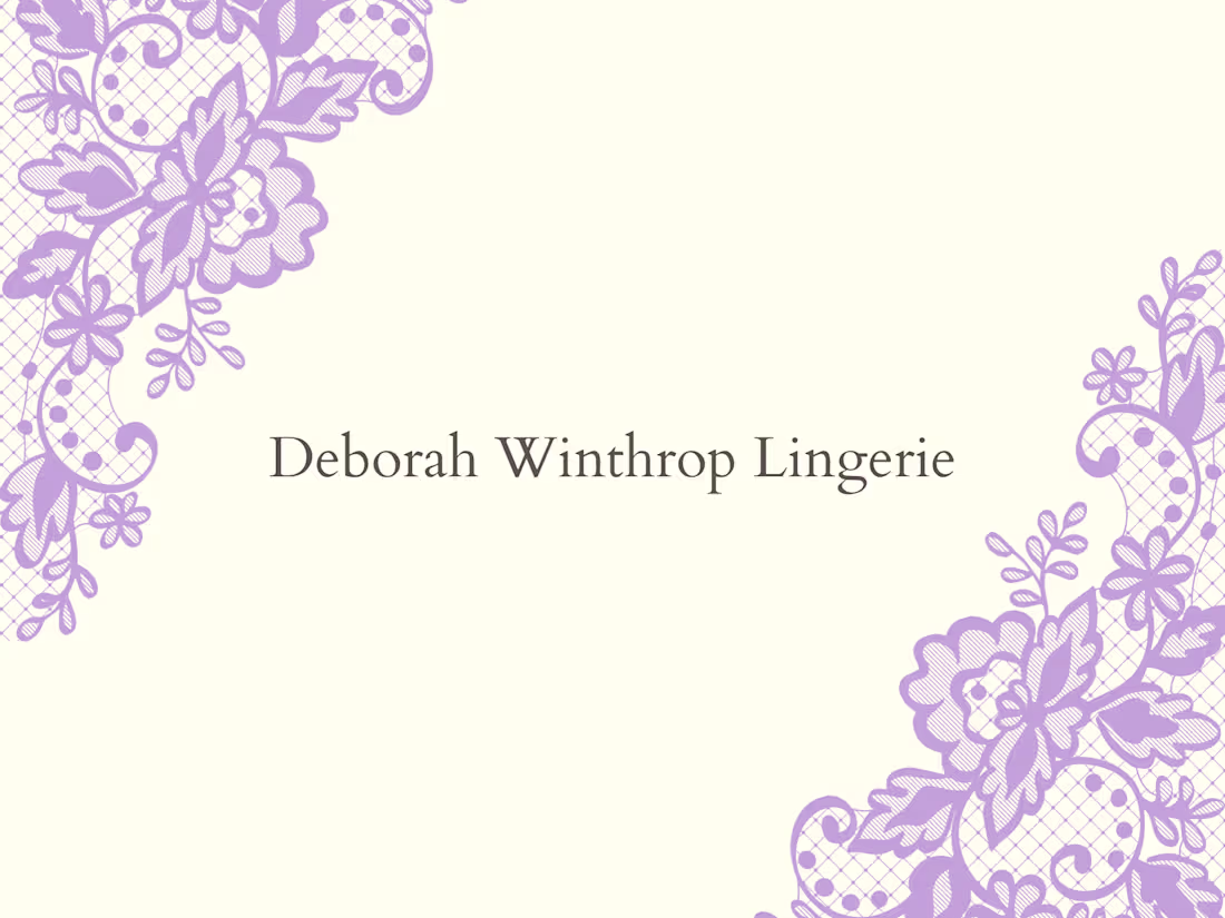 Cover image for Deborah Winthrop Lingerie
