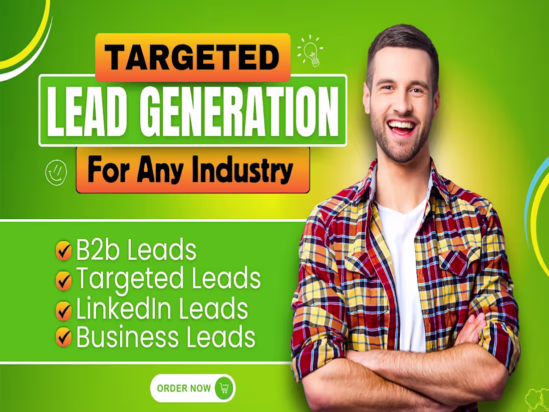 Cover image for You will get collect E commerce lead, Roofing Lead & Clean Leads
