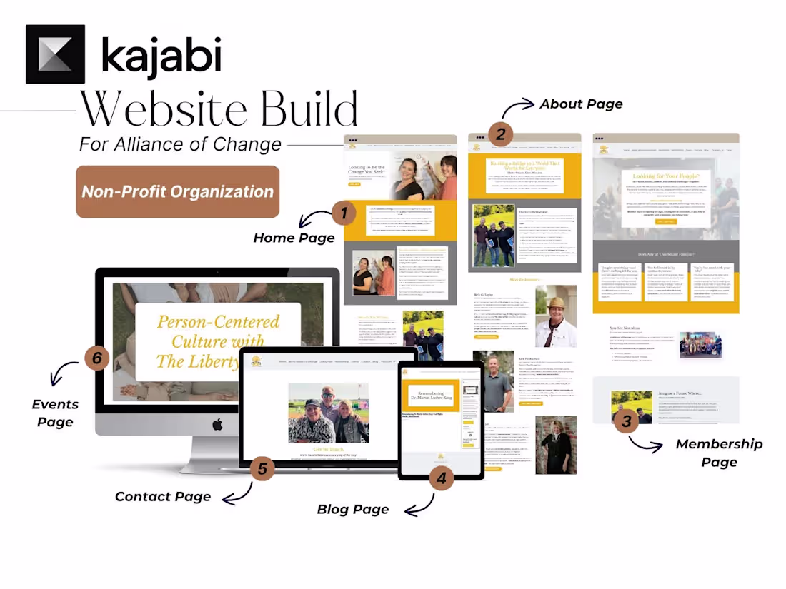 Cover image for Kajabi Website for Alliance of Change