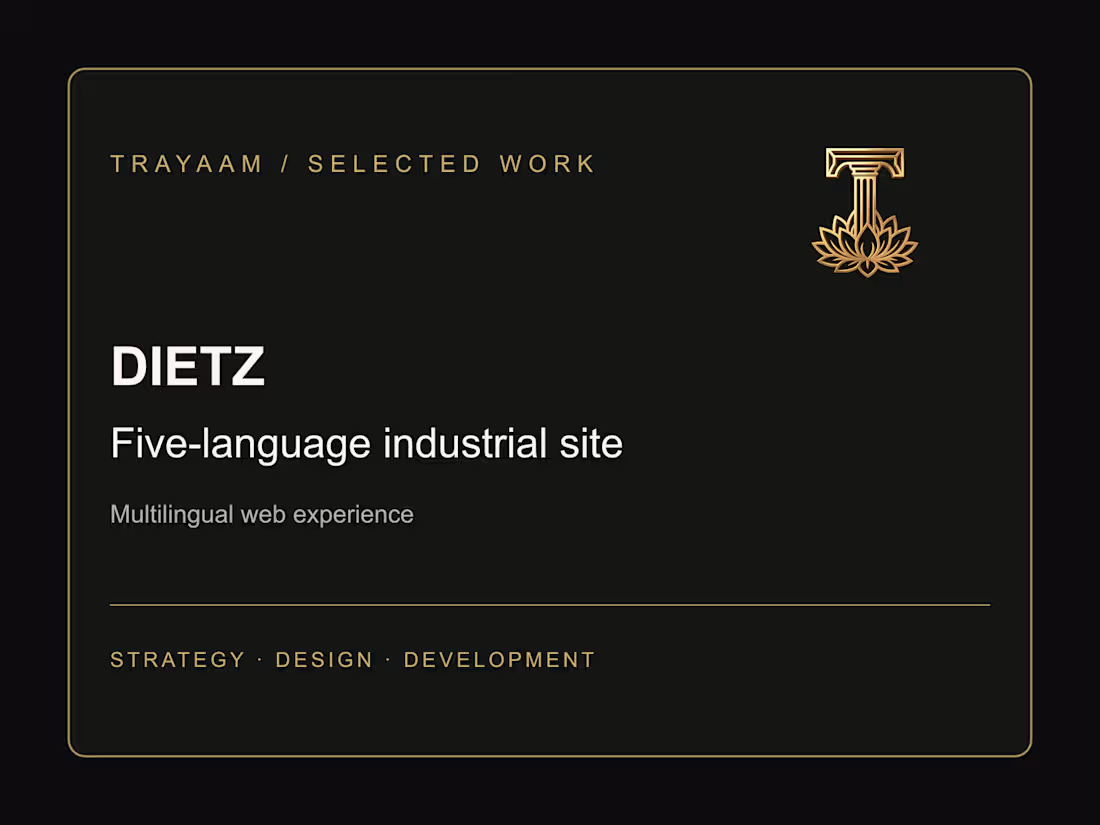 Cover image for Dietz | Five-Language Industrial Website