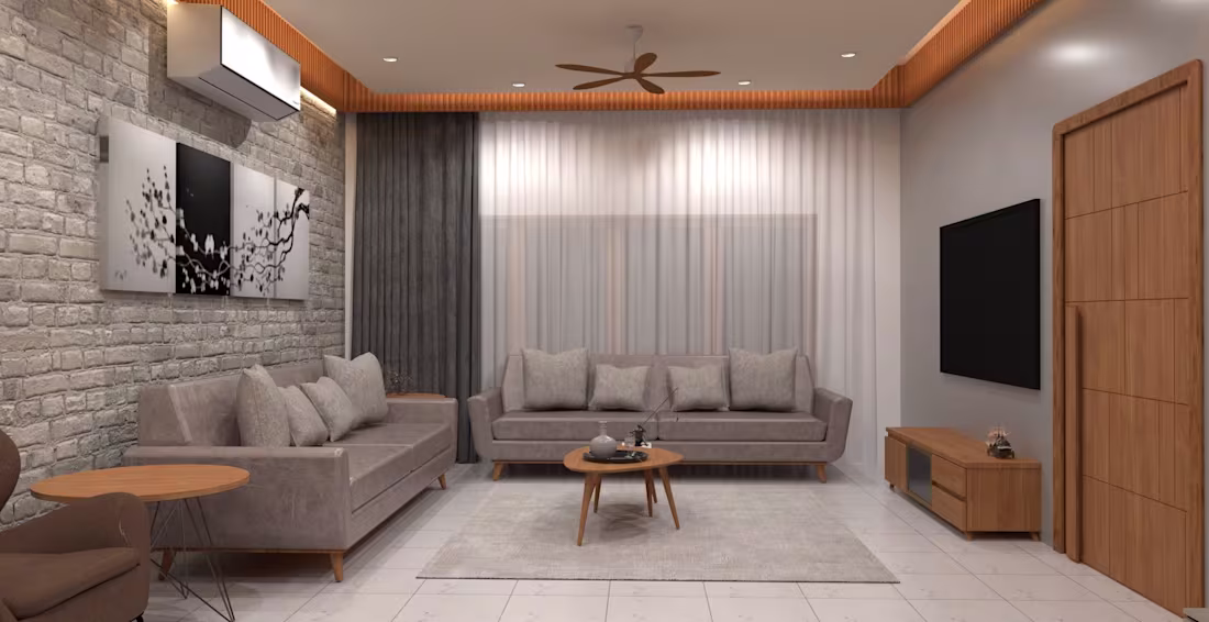 Cover image for “Photorealistic living room visualization designed