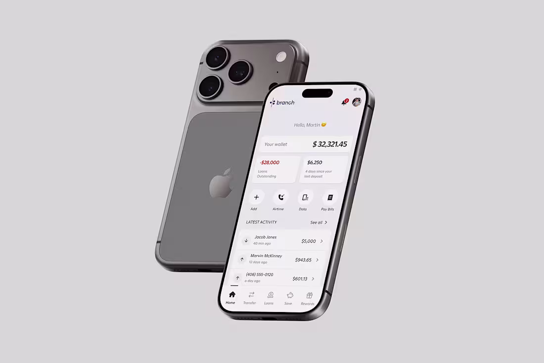 Cover image for Mobile App Design: Branch Finance