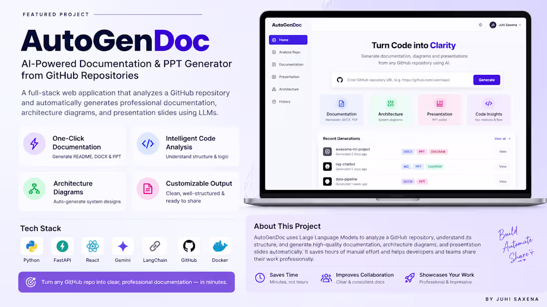 Cover image for AutoGenDoc is an AI-powered documentation