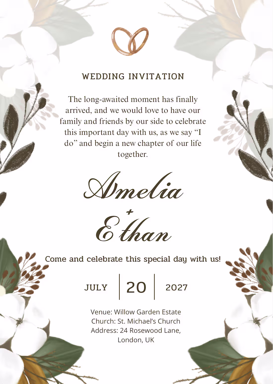 Cover image for A wedding invitation designed with