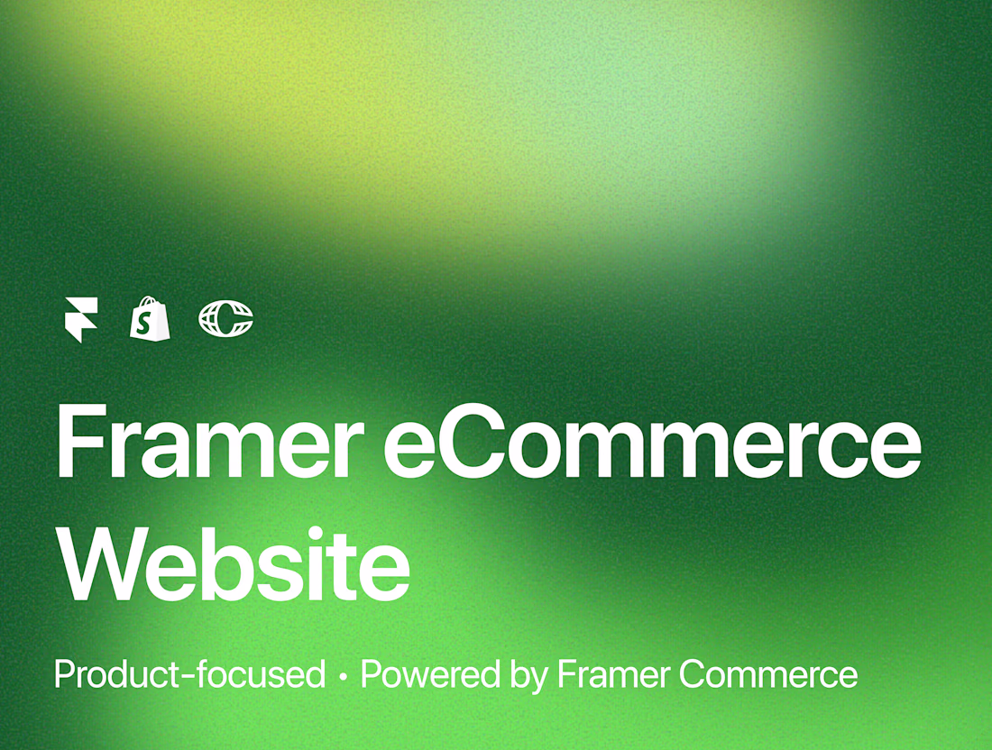 Cover image for Framer eCommerce Website