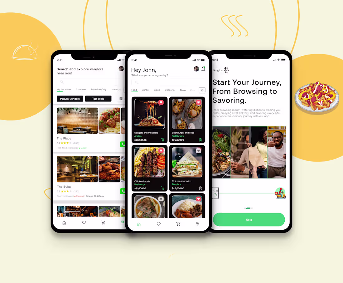Cover image for Food delivery Mobile App UI design