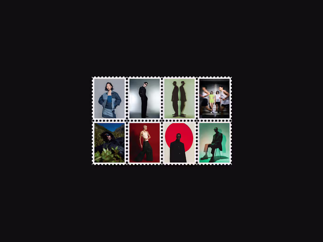 Cover image for Philately · A postage-stamp lightbox gallery. Its
