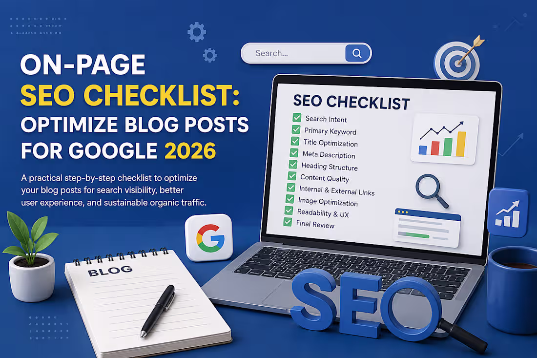 Cover image for On-Page SEO Checklist: Optimize Blog Posts for Google 2026