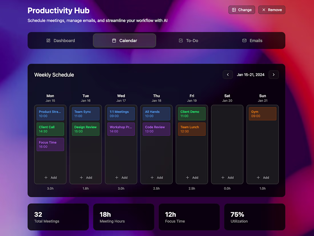 Cover image for Productivity Hub - AI Product Design