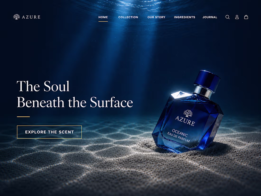 Cover image for Premium Perfume Brand: Web Concept Design