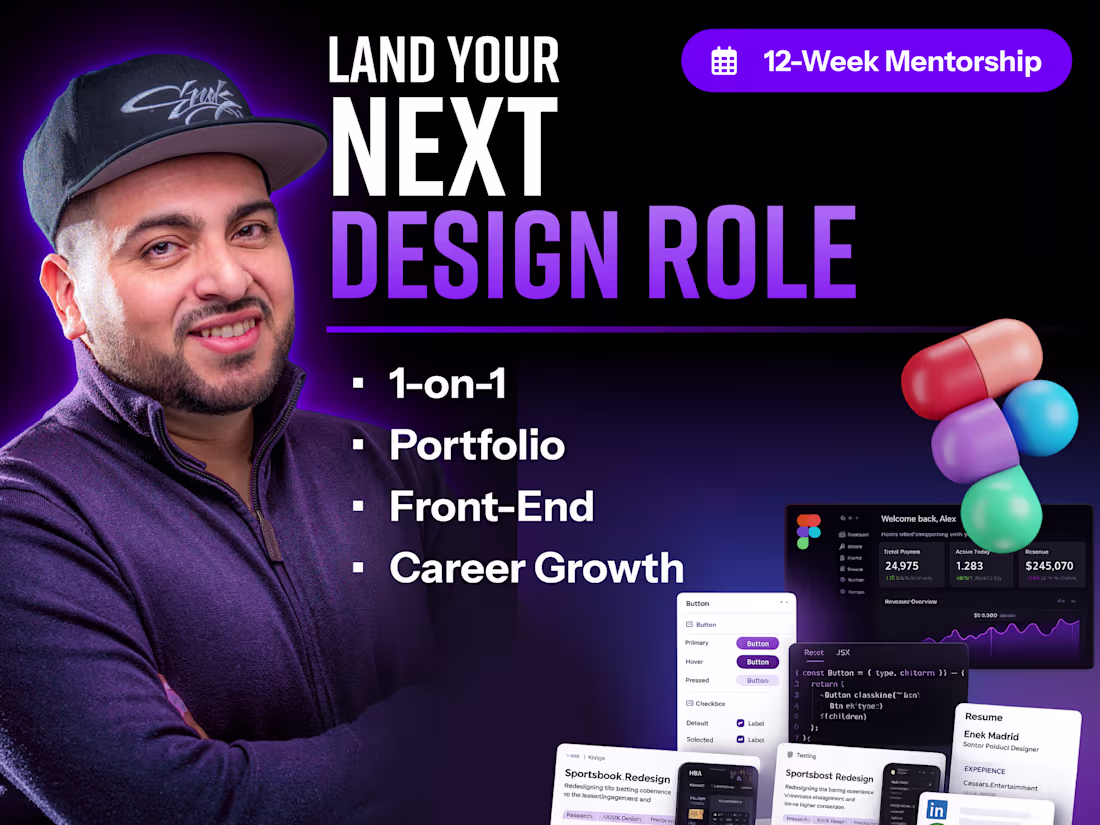 Cover image for 12-Week Mentorship:  1-on-1 Product Design Career