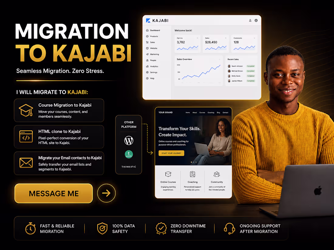 Cover image for Migrate Your Website & Courses to Kajabi