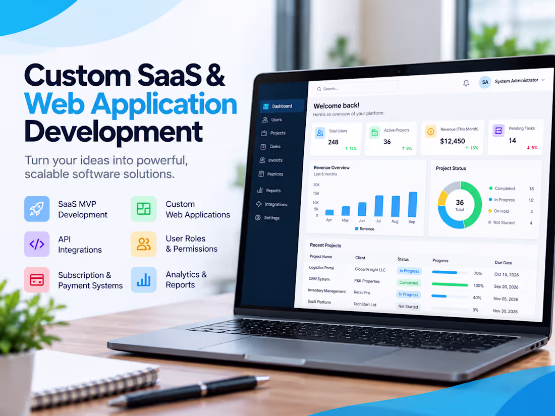 Cover image for Custom SaaS & Web Application Development