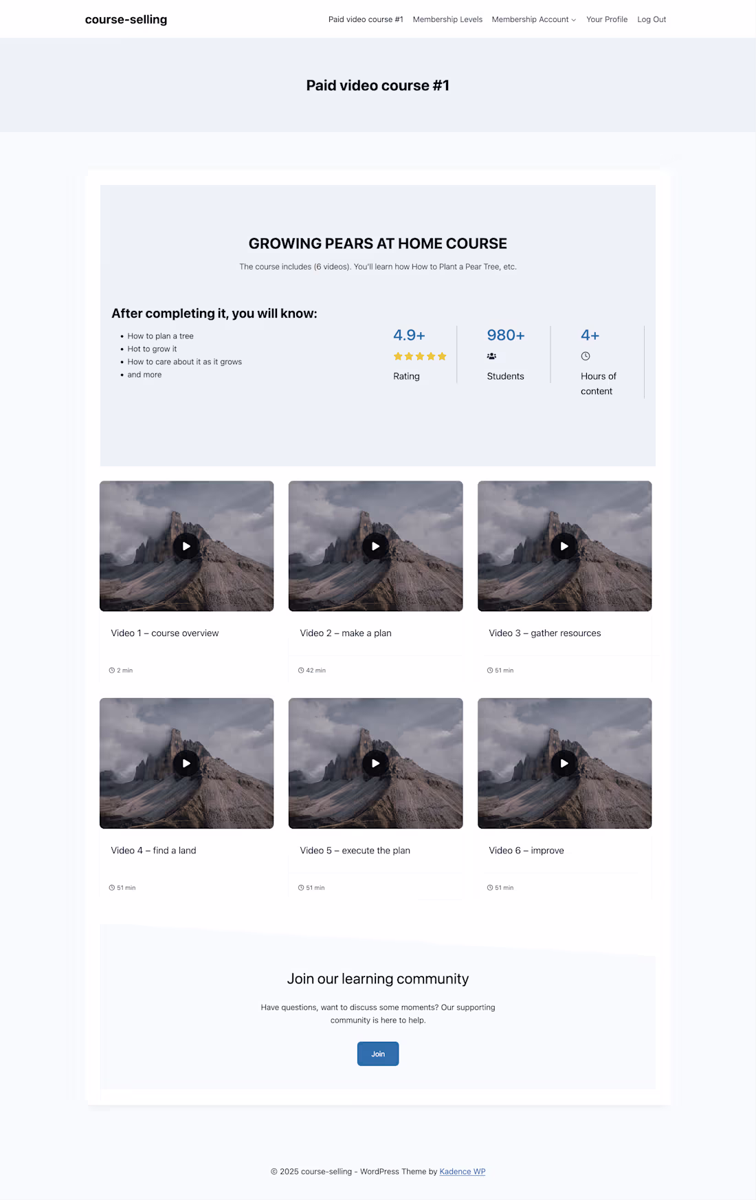 Cover image for A simple WP website for selling a video course (plugins + code)