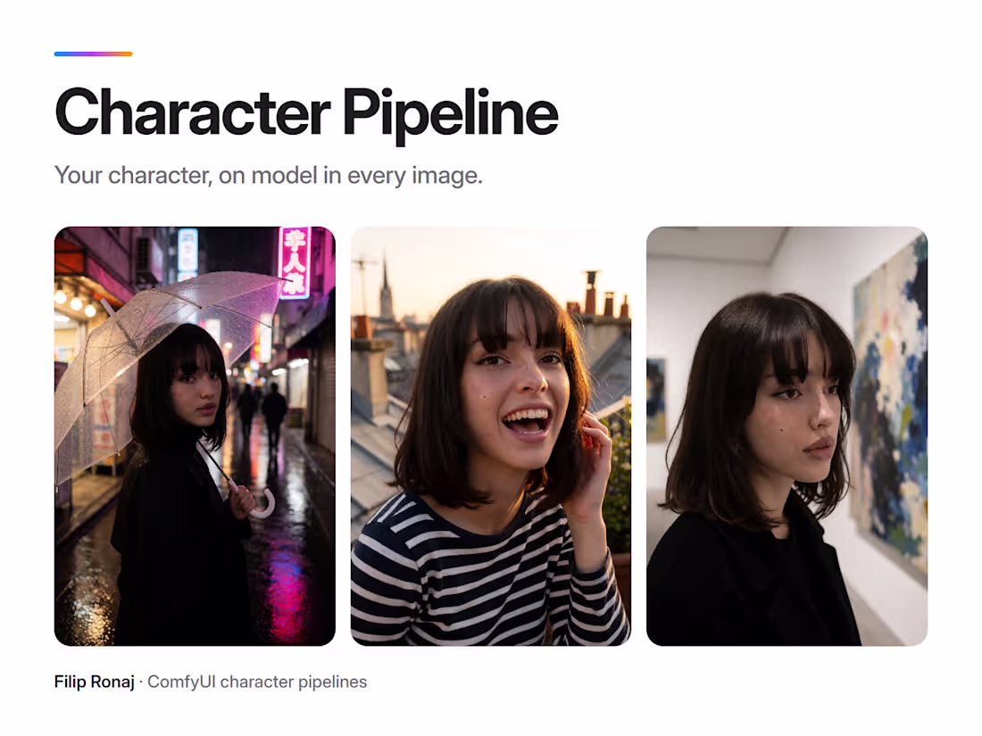 Cover image for Consistent AI Character Pipeline in ComfyUI