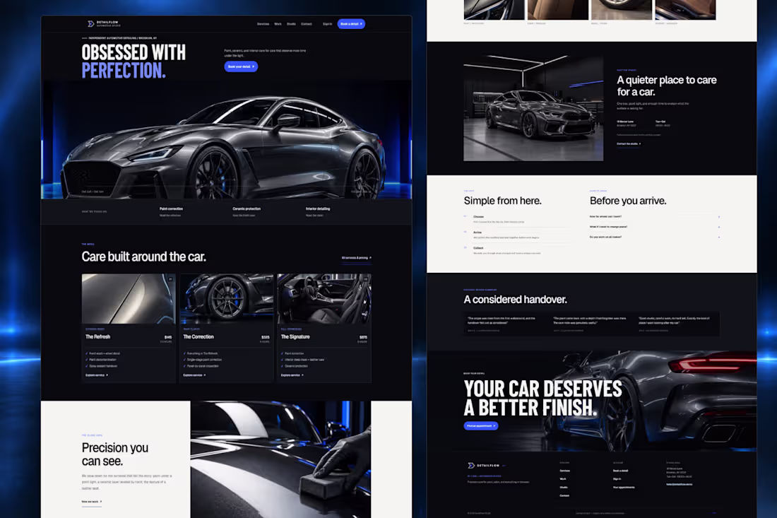 Cover image for DetailFlow — Next.js Website &
