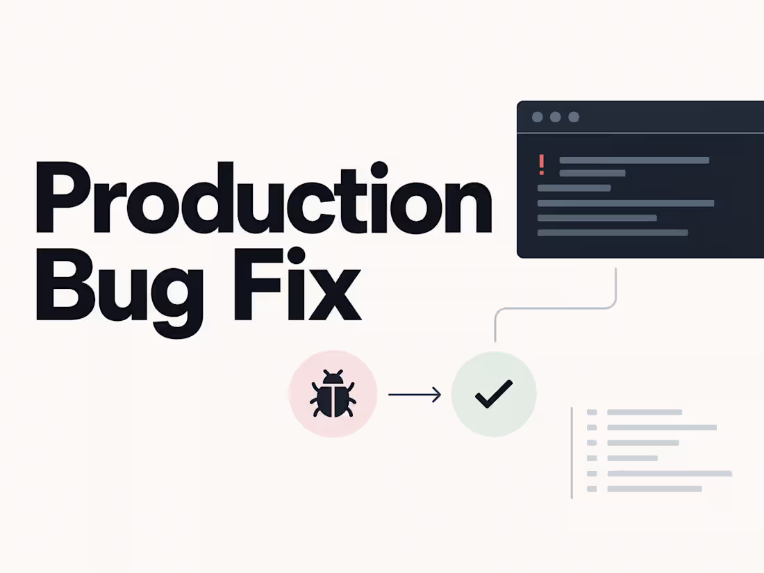 Cover image for Diagnose and Fix One Production SaaS Bug
