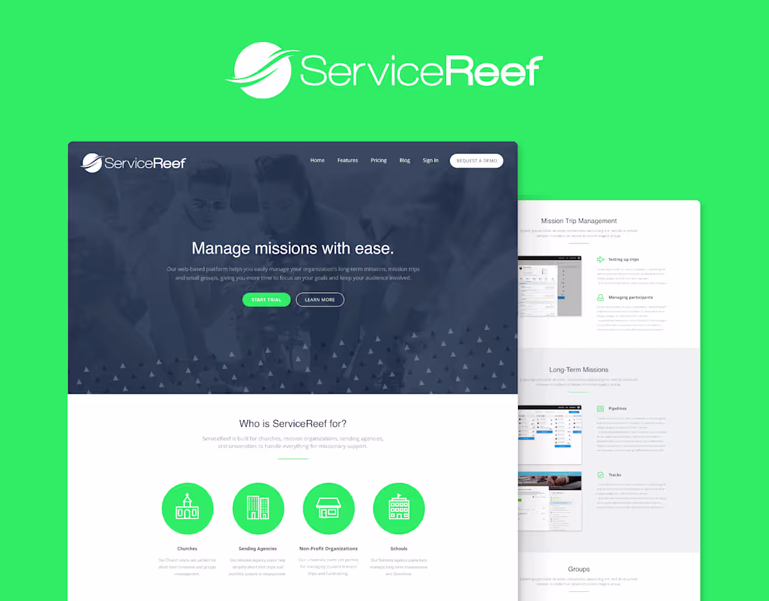 Cover image for Landing Page for Nonprofits Management Web App