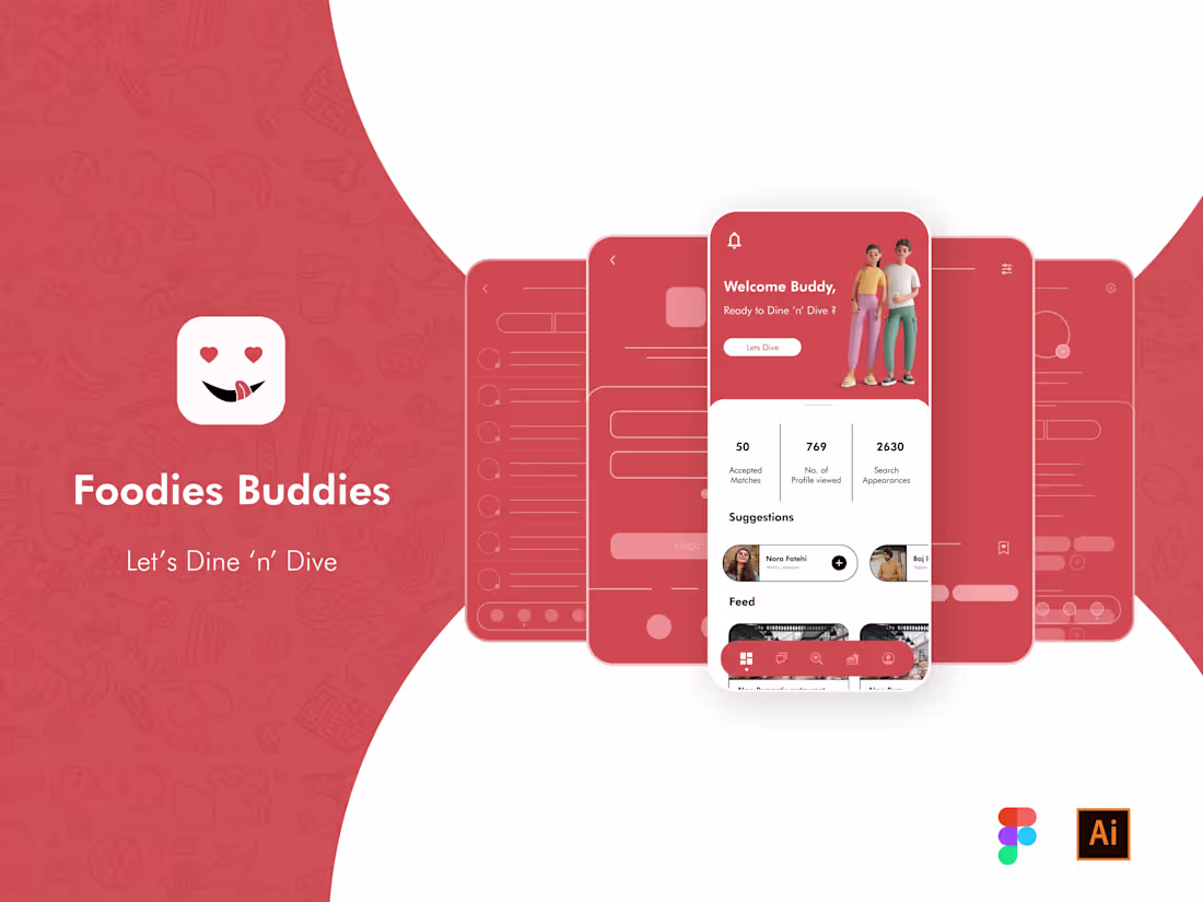 Cover image for Foodies Buddies - UI UX Case Study