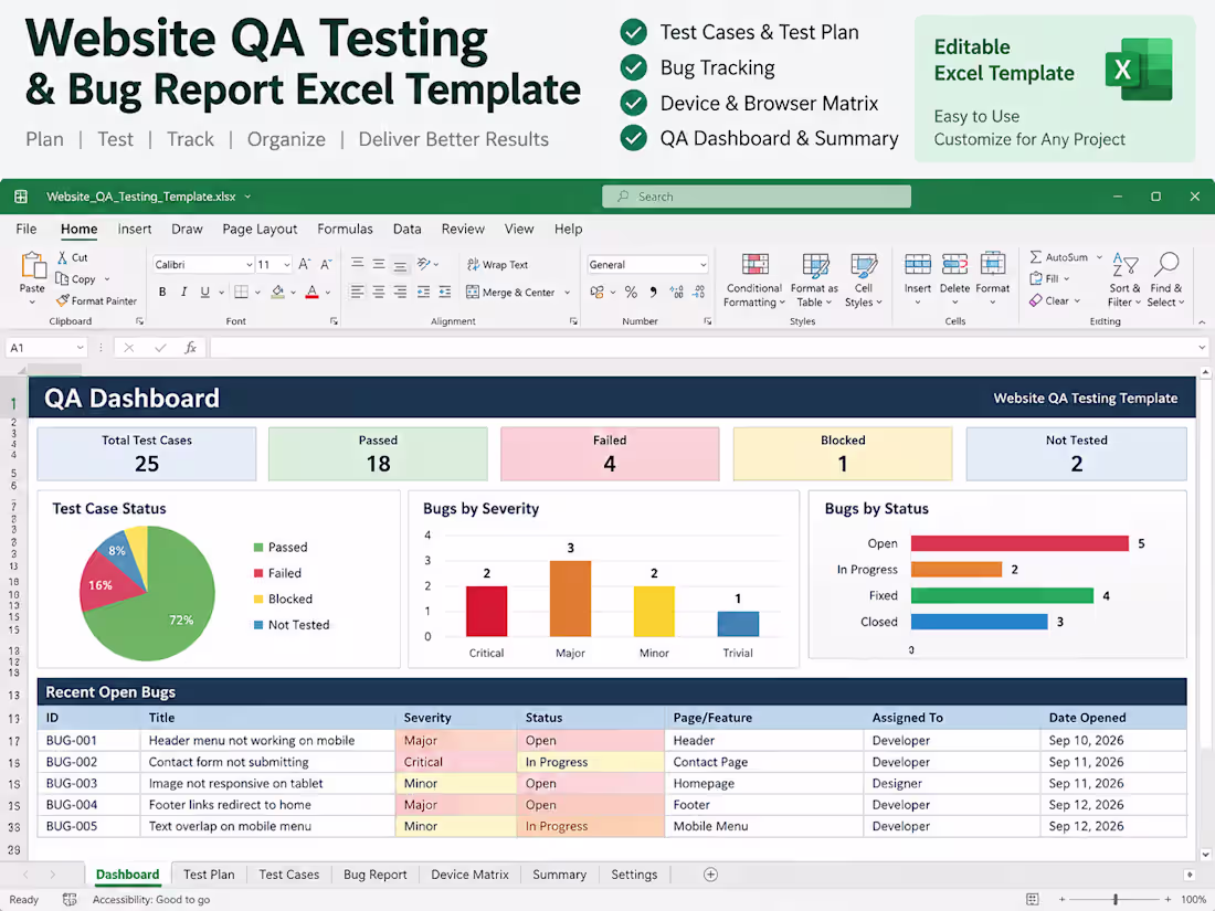 Cover image for Website QA Testing & Bug